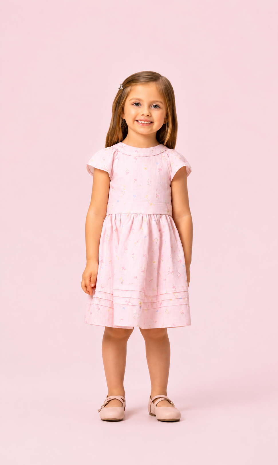 Pink & Flowers Dress