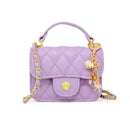 Tiny Quilted Ballet Charm Handbag - Purple