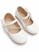 Off White With Pearls Ballerina