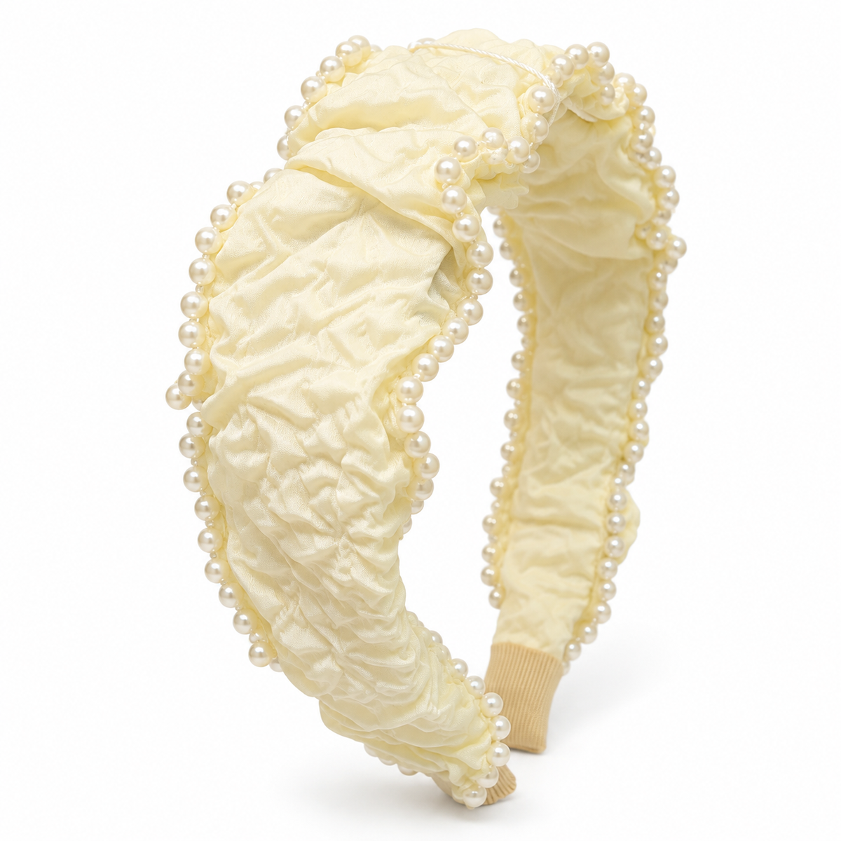 Cream Rushed Headband