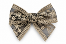 Laced Gold & Black Bow