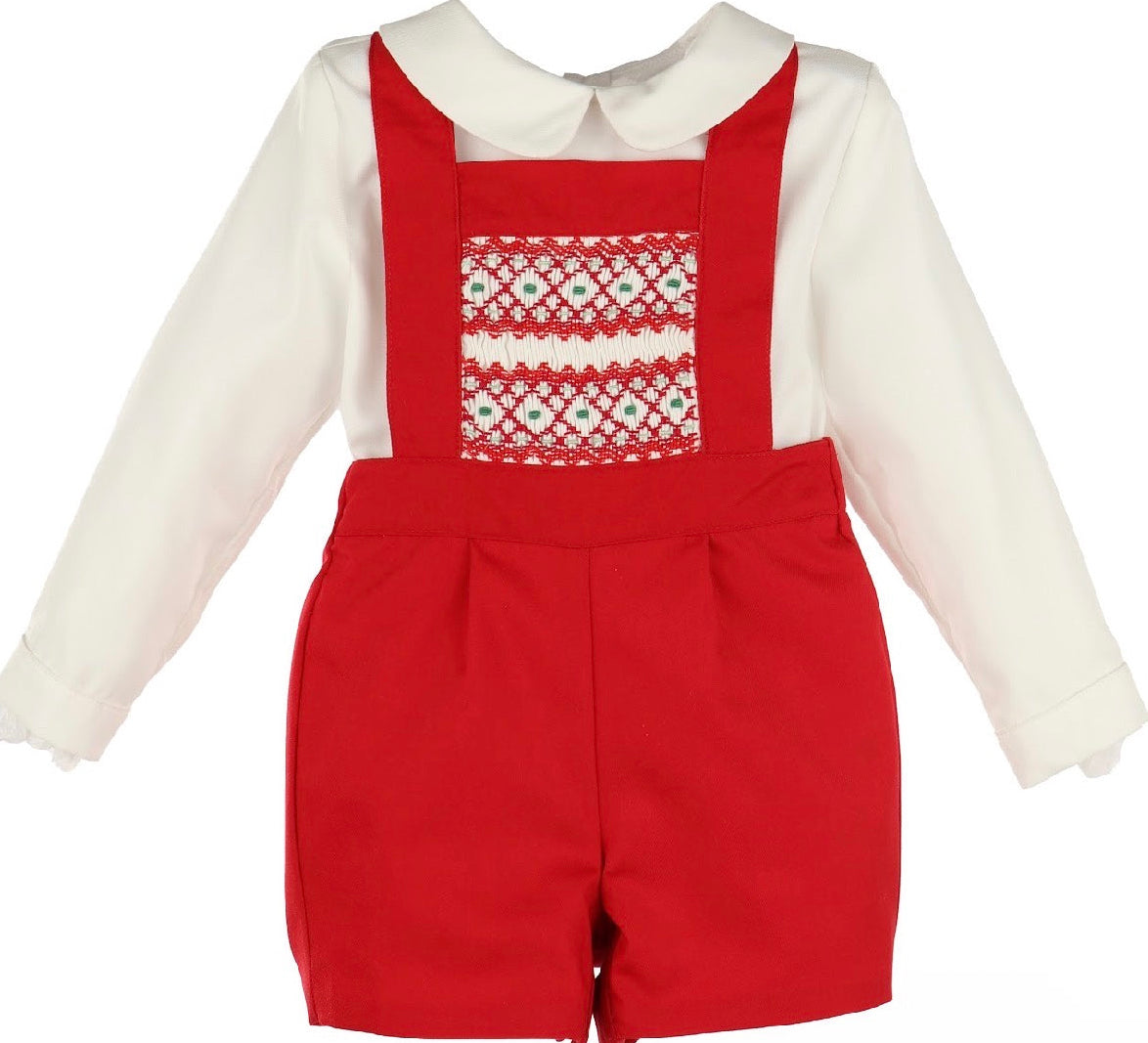 Suspenders Smock Boy Set