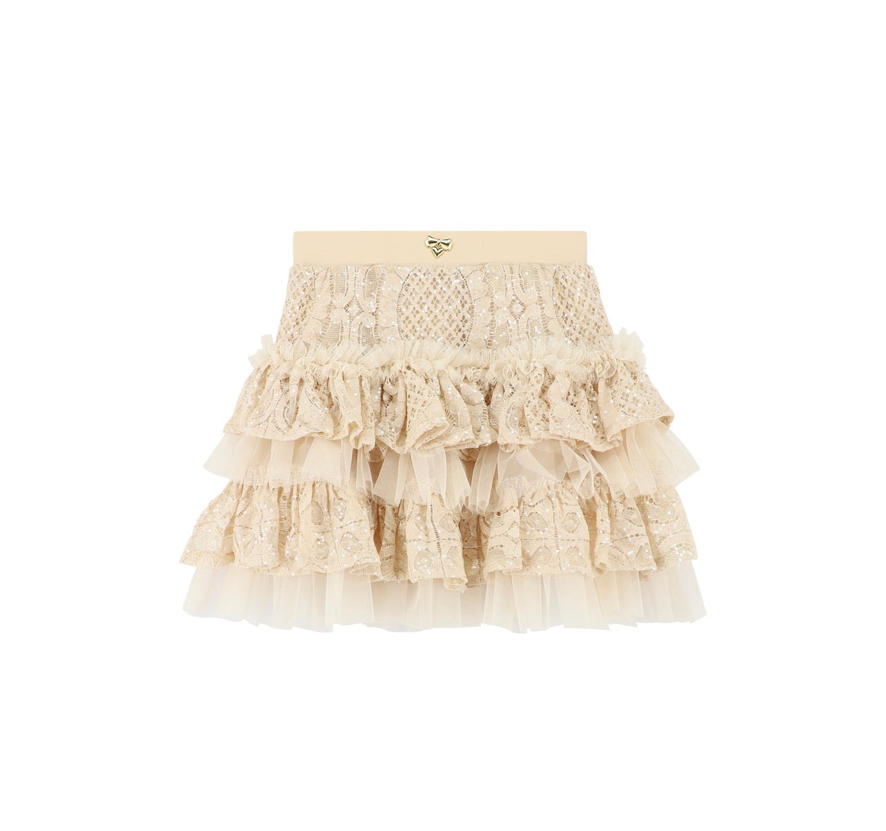 Lulu Sequin Lace Set - Biscuit