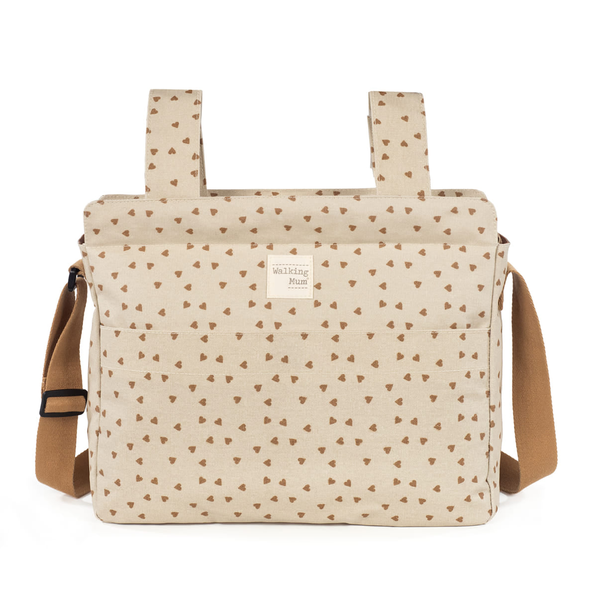 Bolsa Canastilla Corazones Poppy Canela