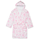 Pretty Pink Toile Hooded Plush Robe