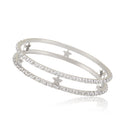 Double Row Star Bangle Silver