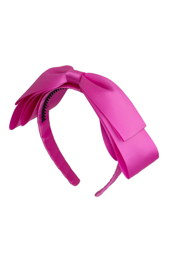 Heather Satin Headband - Garden Rose