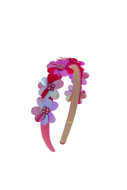 Sequin Flower Headband - Hot Pink