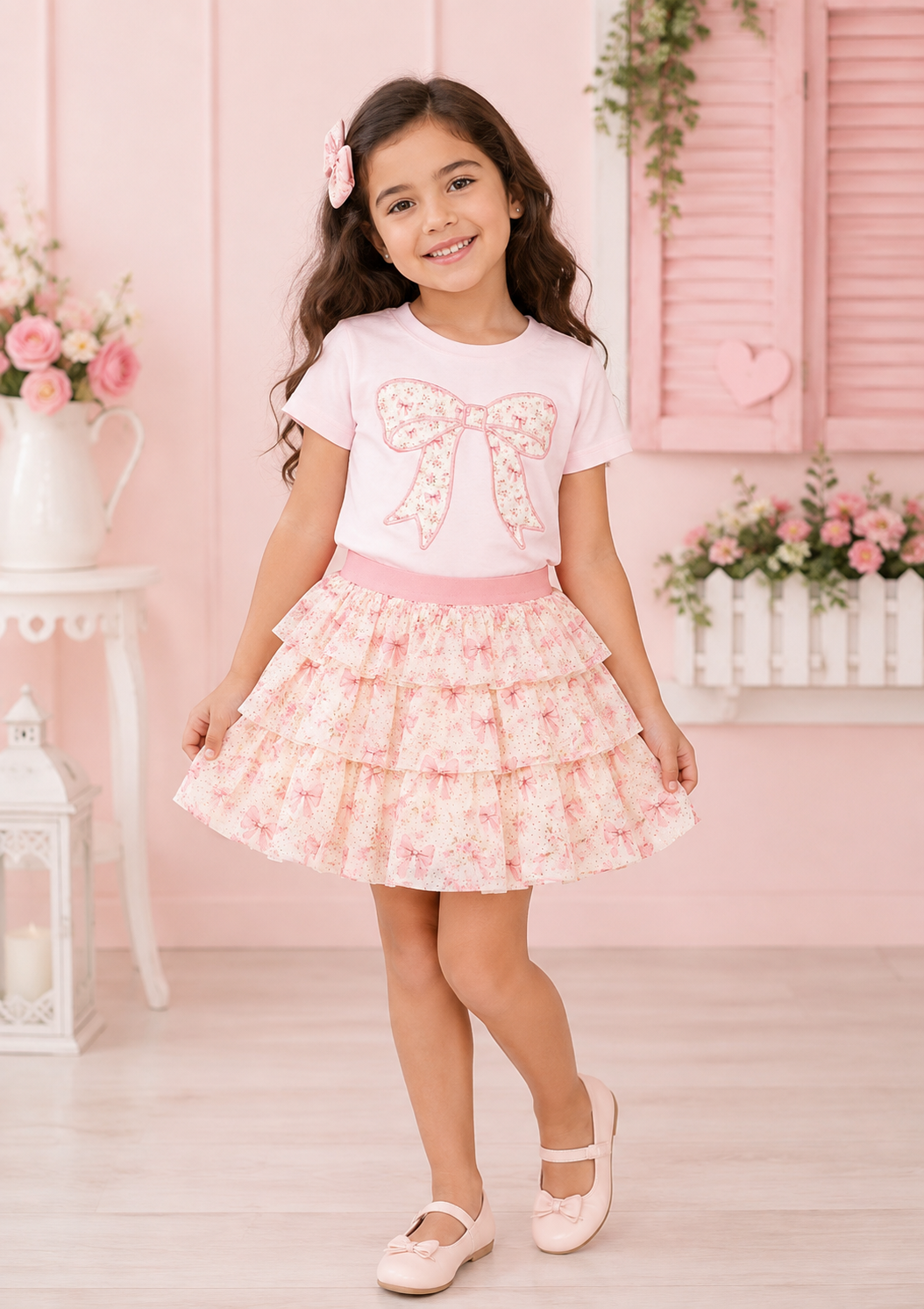 Ditsy Floral Bow Patch Set