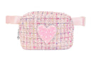 Heart Tweed Fanny Pack