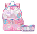 Metallic Peace Sign Backpack