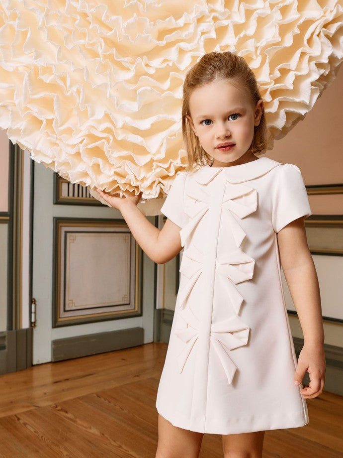 Beige Bows Dress