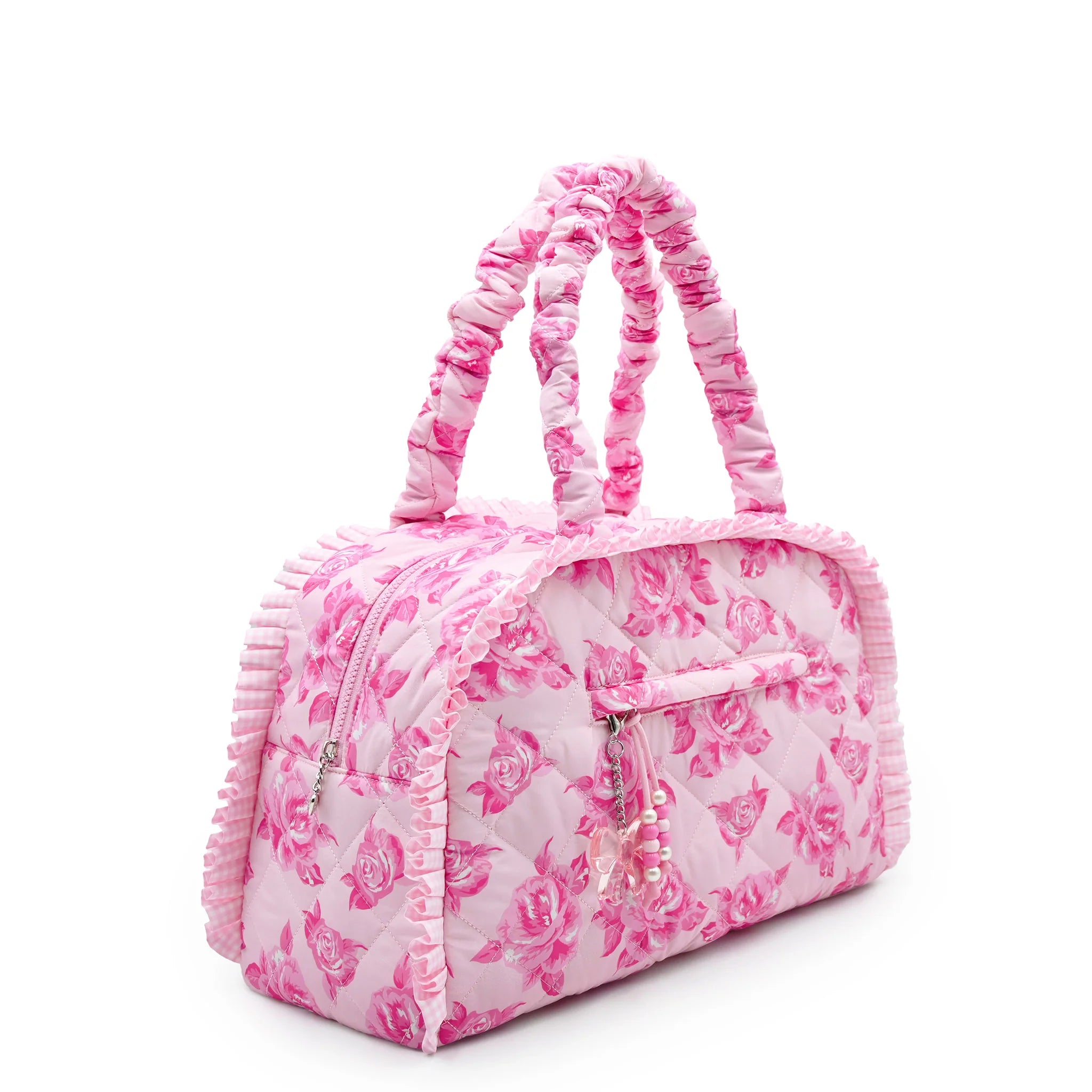 Rose Quilted Medium Duffle Bag