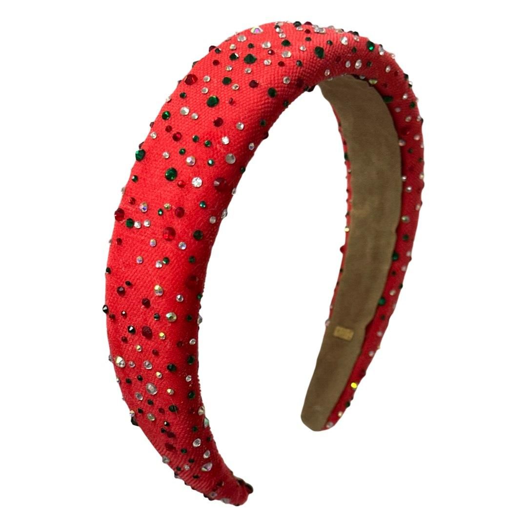 Padded Tulle Headband - Red
