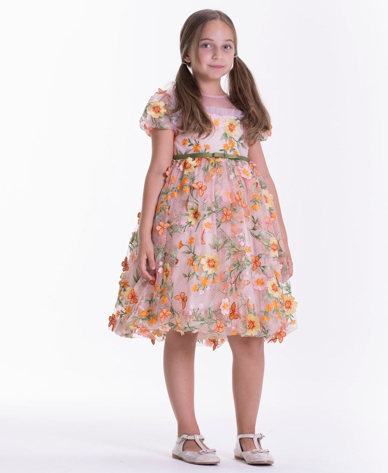 White & Yellow Flowers Dress