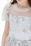 Light Blue & Flowers Dress