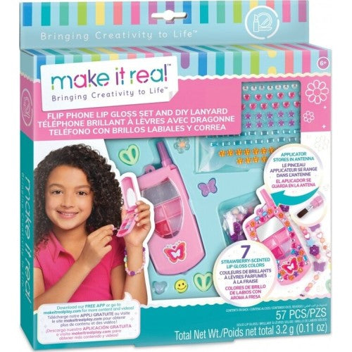 Flip Phone Lip Gloss Set And Diy Lanyard