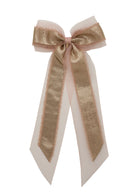 Primrose Princess Long Tail Bow Clip - Sweet Néctar/Metallic