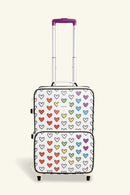 Logan Carry-On Suitcase Rainbow Hearts