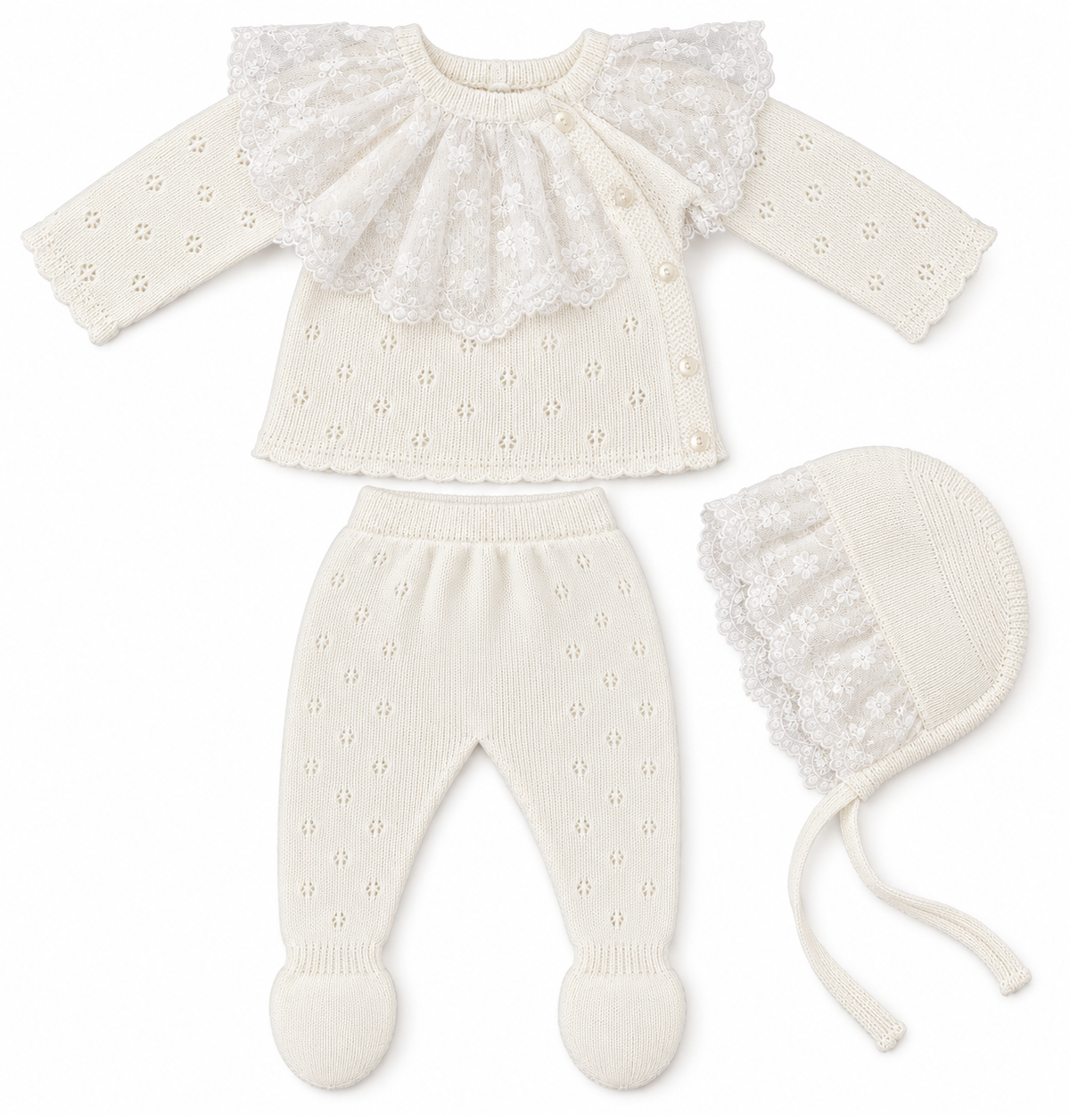 White With Lace Set