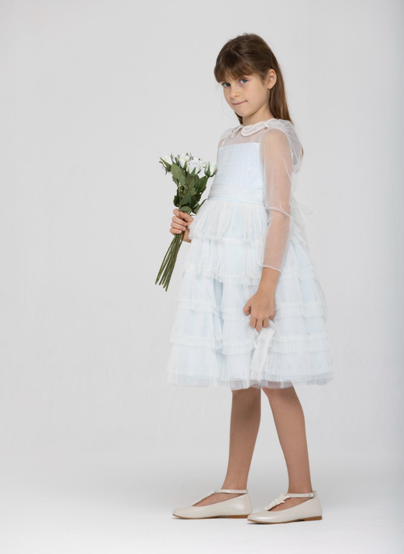 Light Blue Tergal Dress