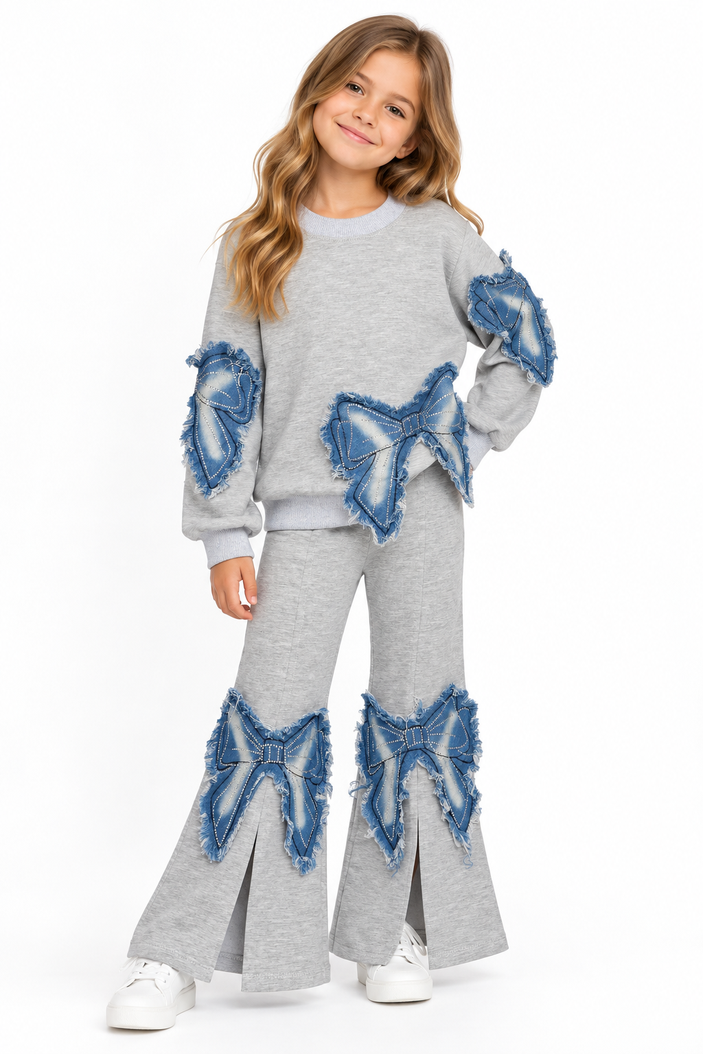 Denim Bow Patch Set