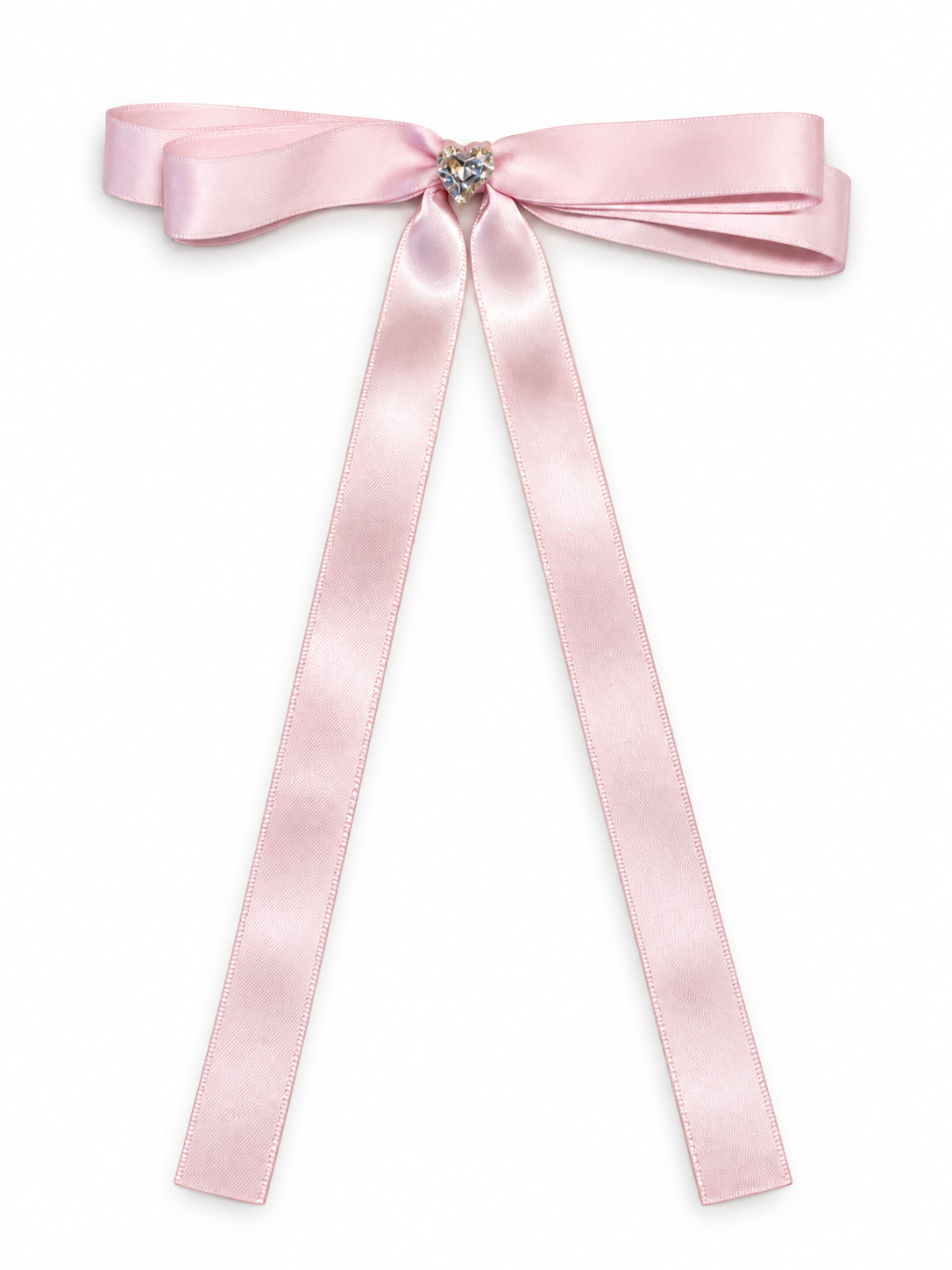 Blush Crystal Ribbon Bow
