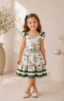 Green Flowered Set