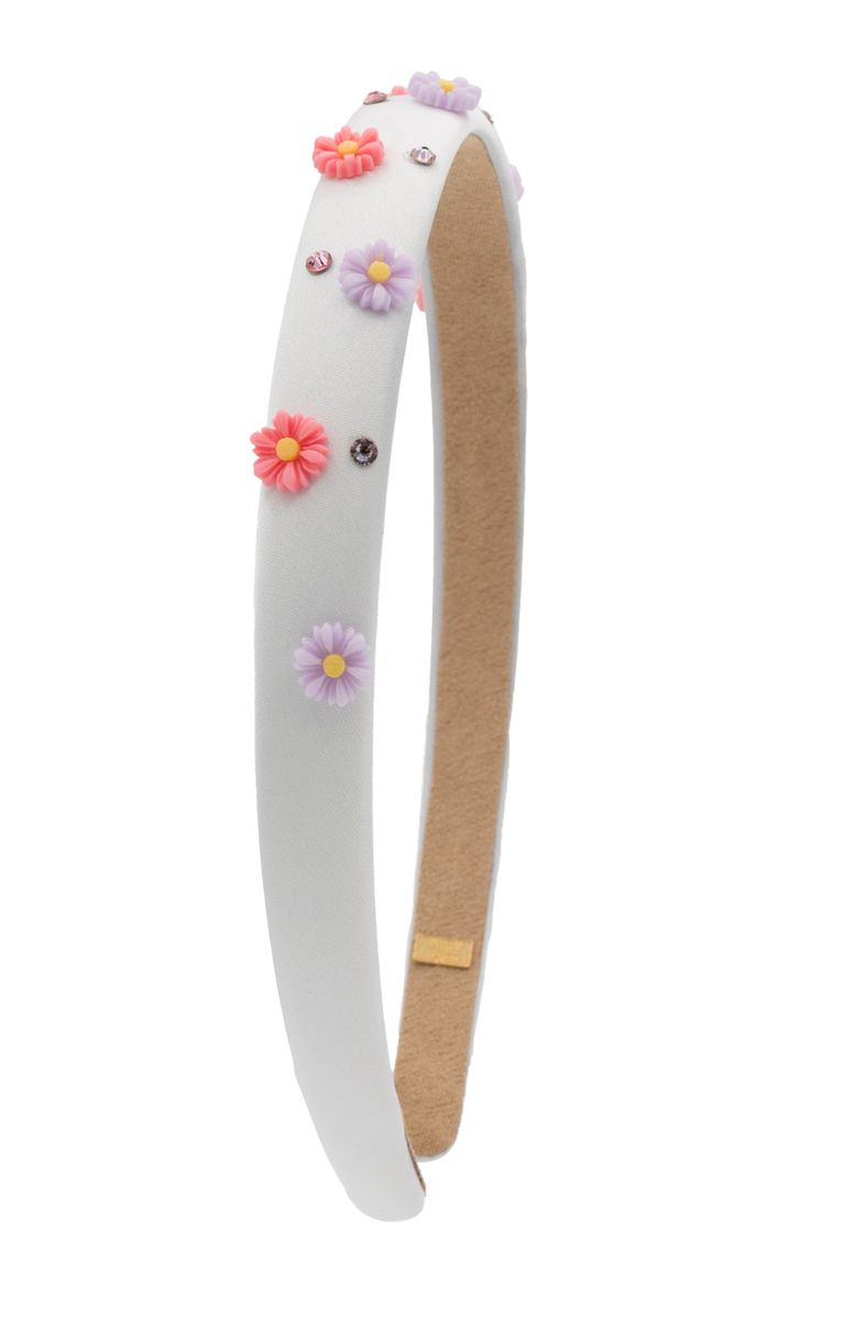 Thin Full 3D Charm Headband - White
