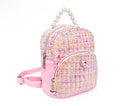 Tweed Pearl Handle Mini Backpack