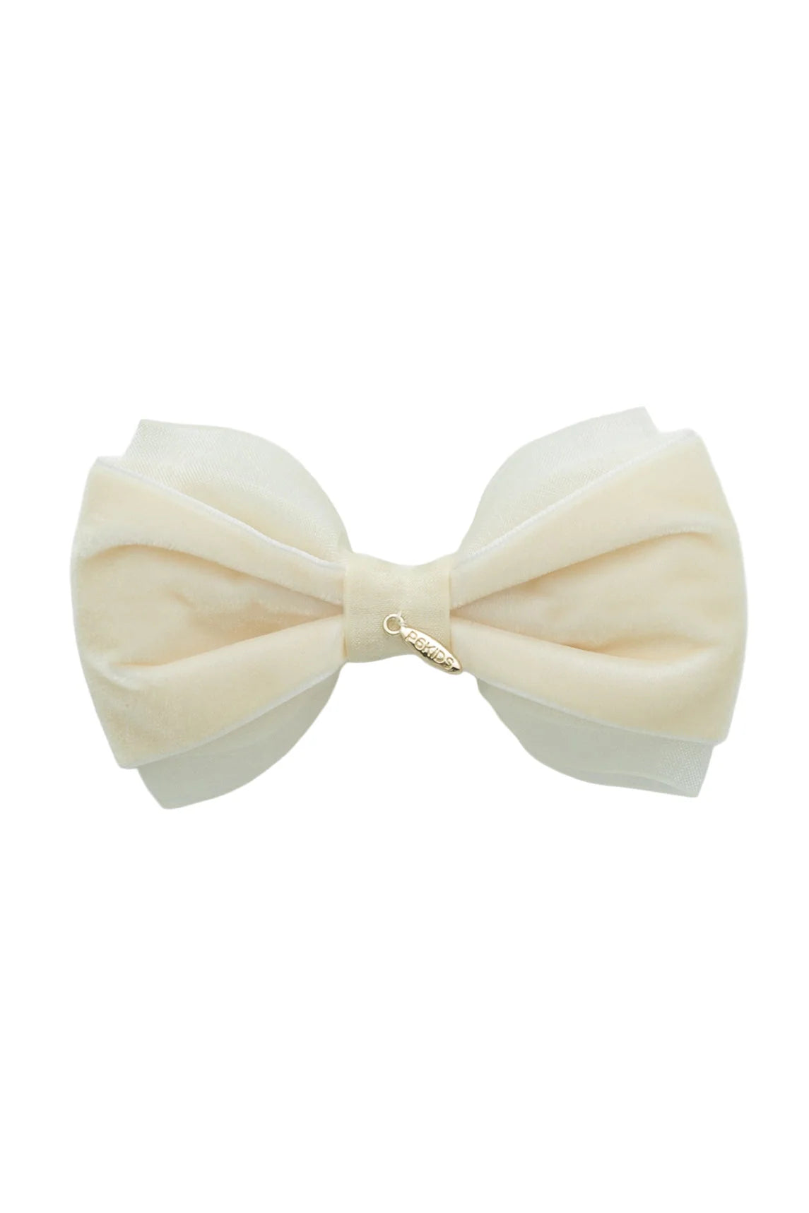 Demi Velvet Bow Clip - Ivory
