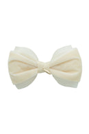 Demi Velvet Bow Clip - Ivory