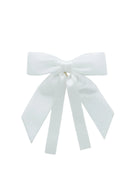 Arabesque Velvet Small Clip - White