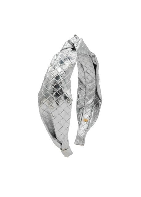 Crystallized Galaxy Knot Headband - Silver