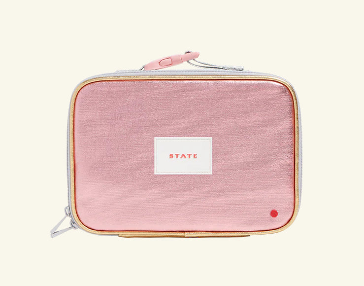 Pink/ Silver Lunch Box