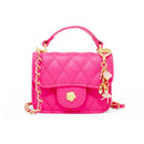 Tiny Quilted Ballet Charm Handbag - Hot Pink