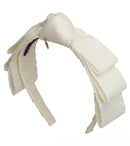 Knotted Heather Moonstitch Headband - Ivory