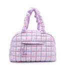 Quilted Scrunchies Gingham Bow Duffle Bag