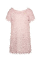 Suppet Fancy & Fuzzy Dress - Cream/Lila