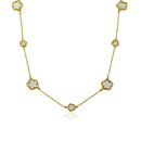 Mother Of Pearl Gold Plated Chain Necklace