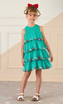Pom-pom Aqua Dress
