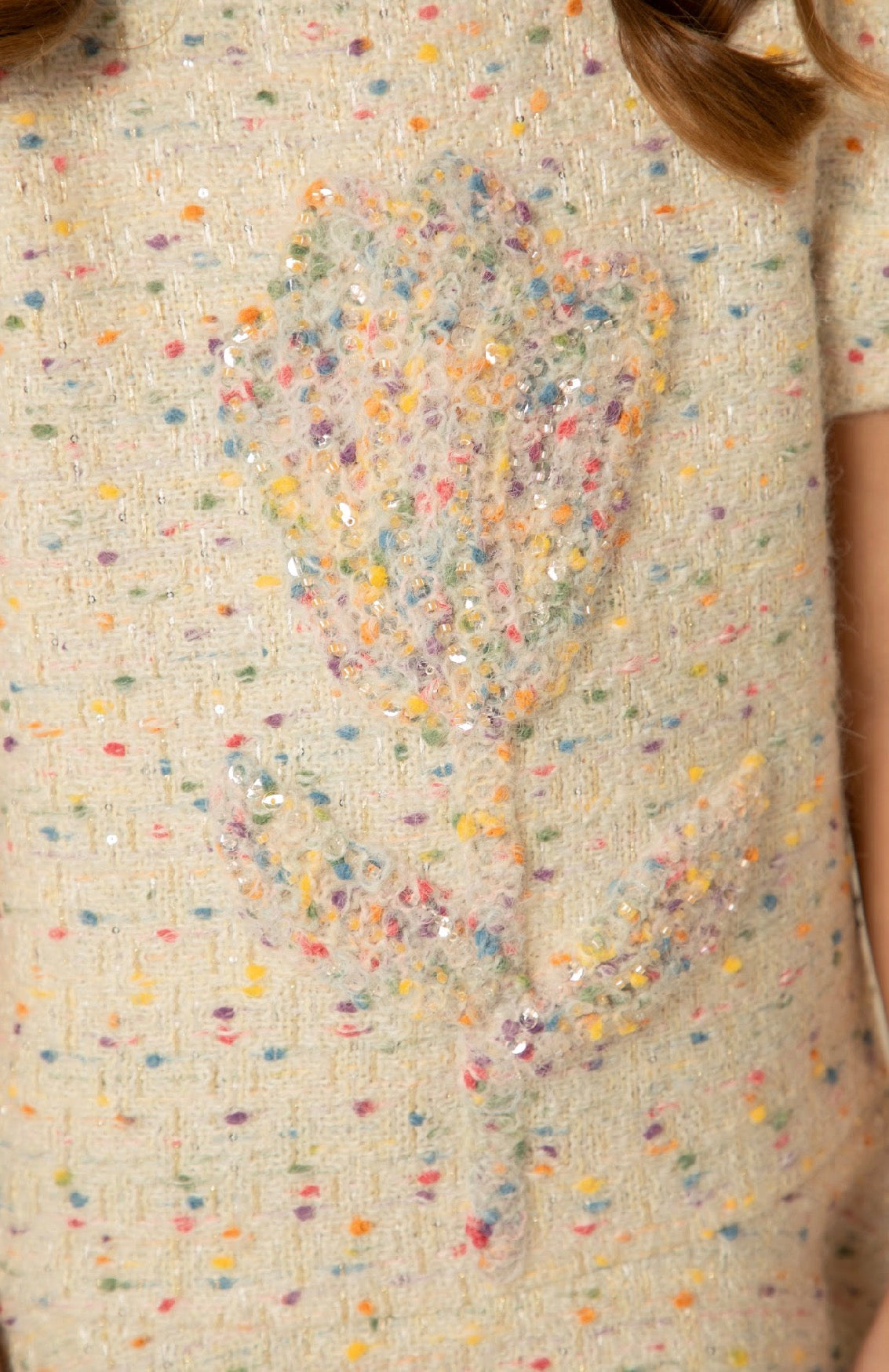 Soft Cream Tweed Dress