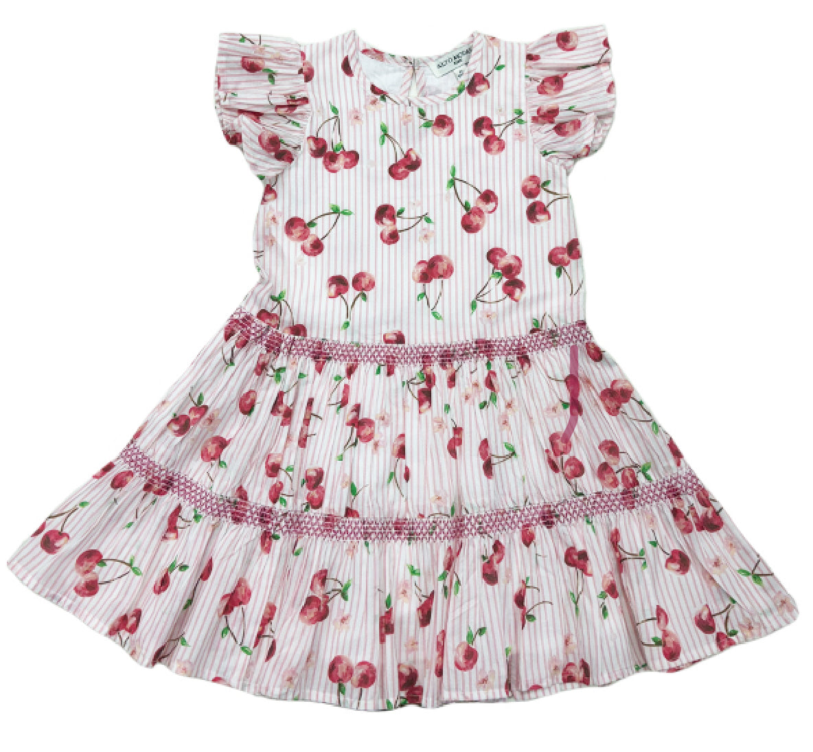 Cherry Stripe Twirl Dress