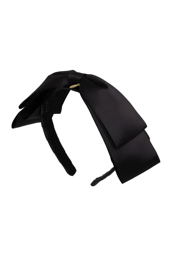 Heather Satin Headband - Black