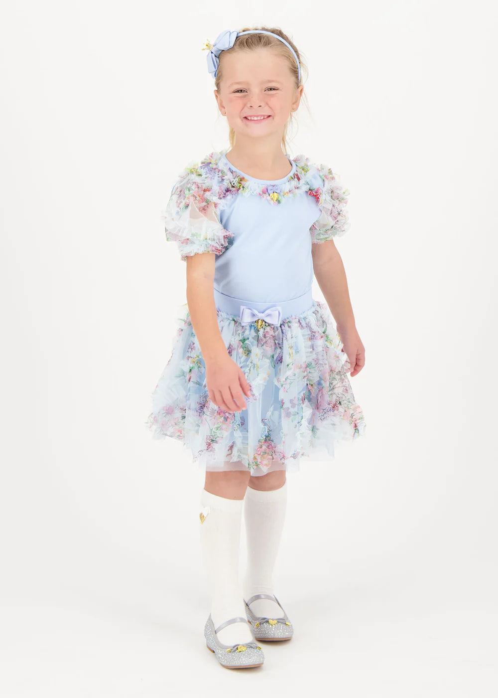 Codie Floral Tulle Set Baby Blue