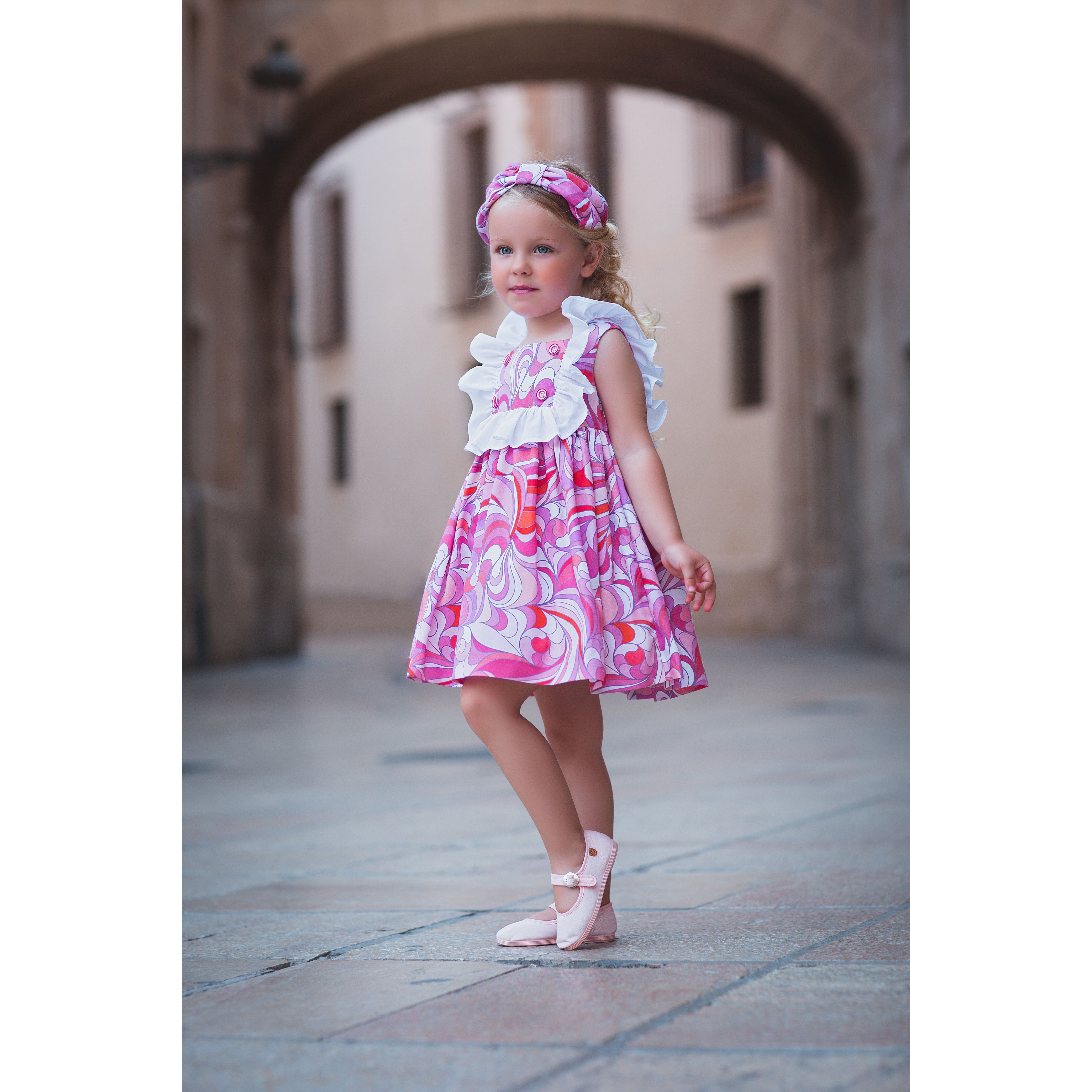 Pink estampado dress