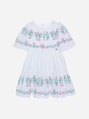Cross Stitch Print Dress