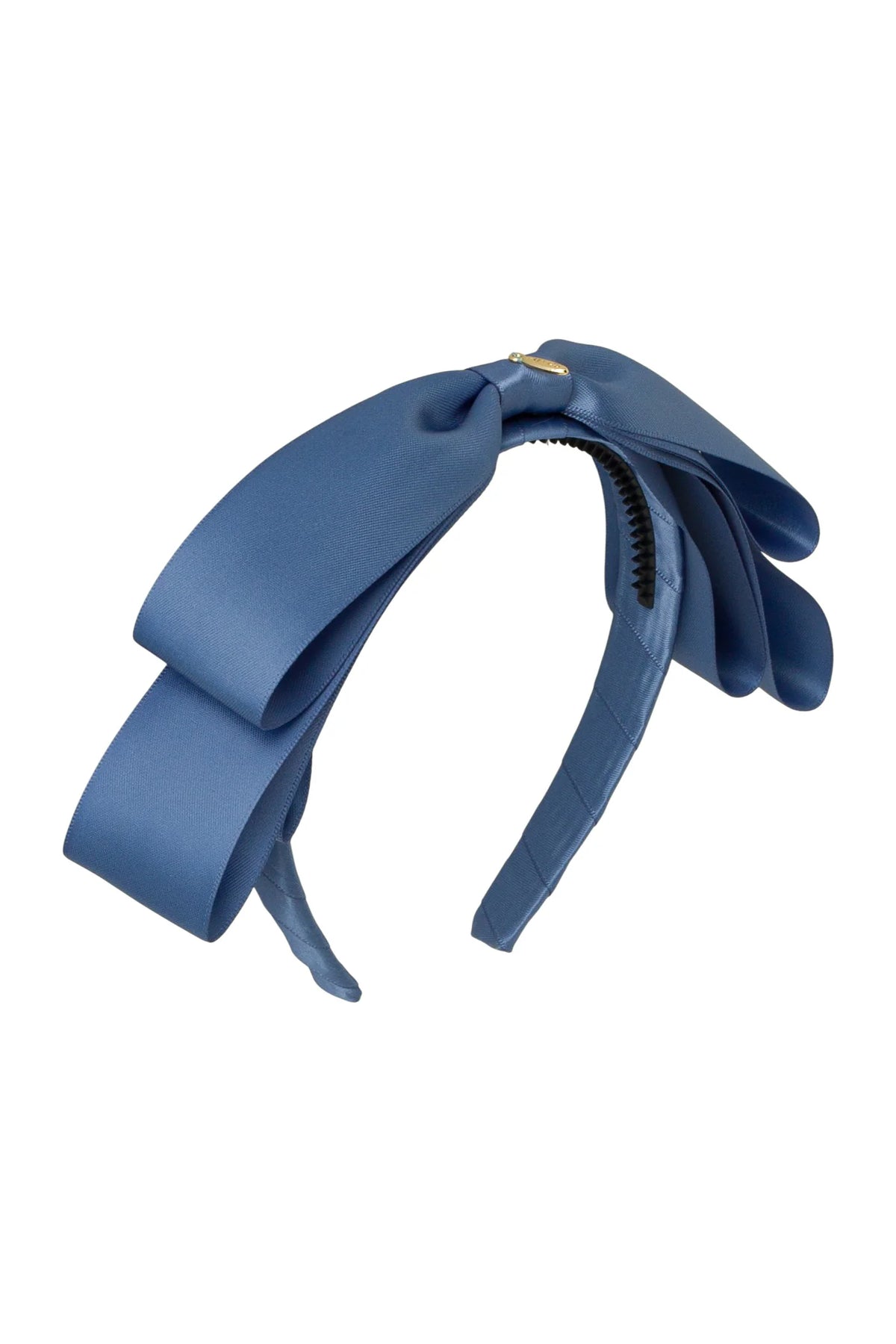 Heather Satin Headband - Smoke Blue