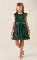 Gold & Green Dress