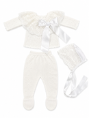 White & Satin Bow Set